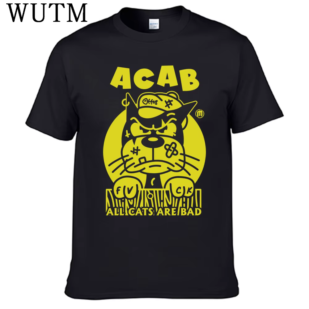 Nouveau Francfort Acab t-shirt 100% coton hommes chemise