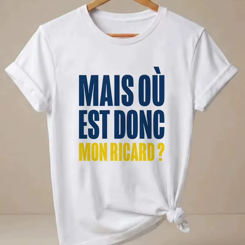 T-shirts graphiques d'été Ricard pour femmes et hommes