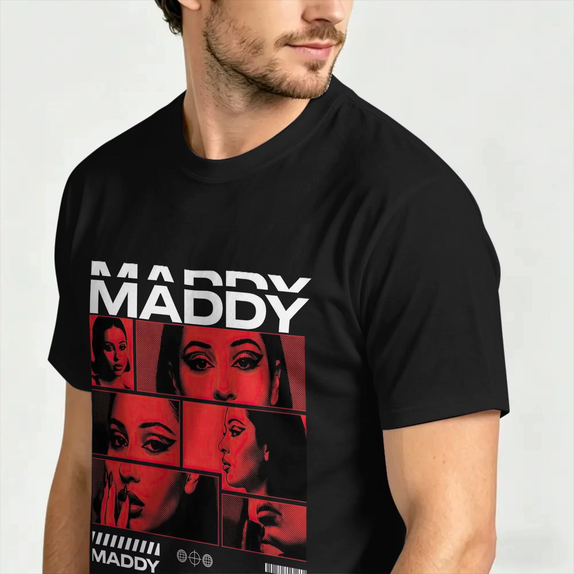 T-Shirt pour hommes Euphoria Maddy - Alexa Funny, en pur coton, à manches courtes, col rond, pour l'été