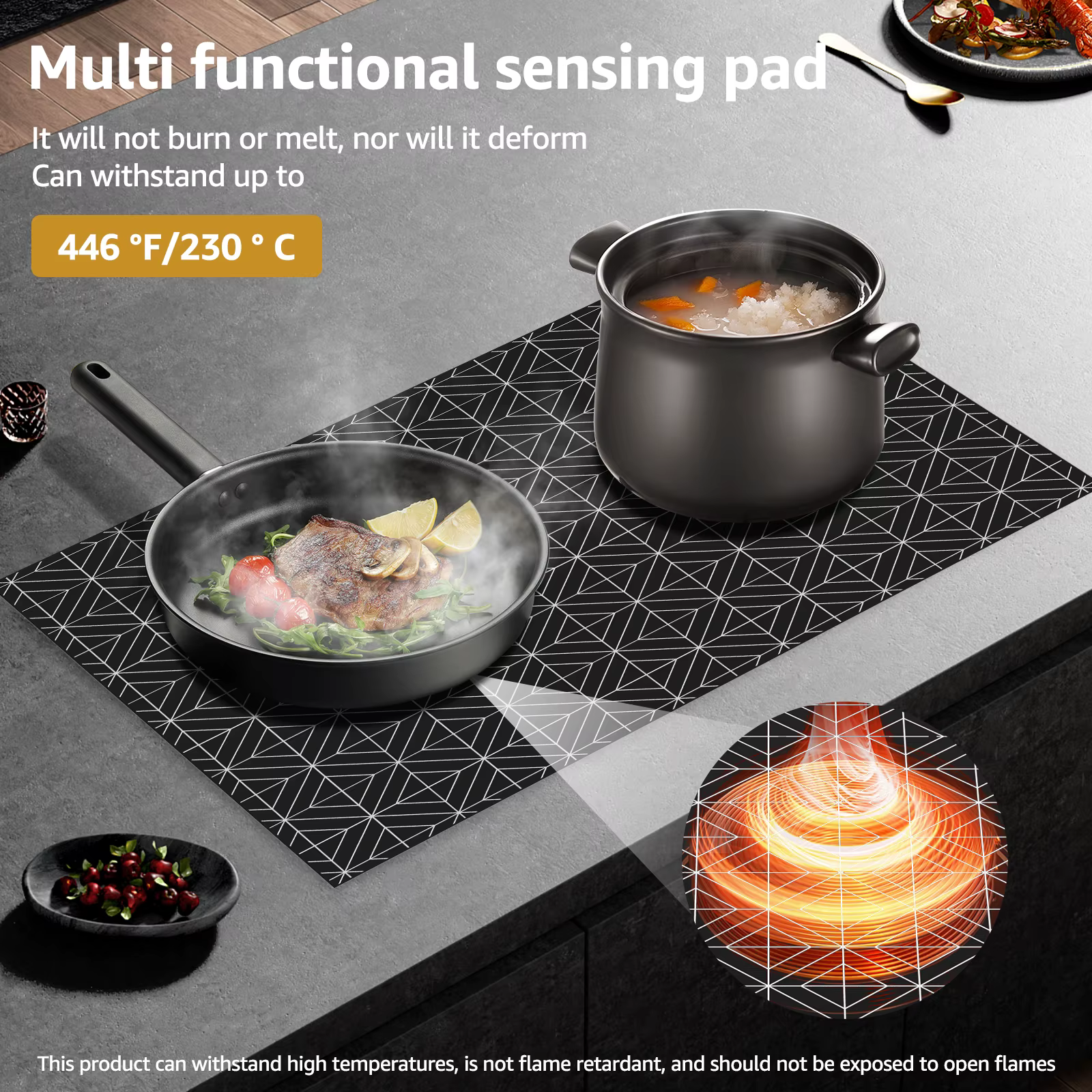 Tapis de protection pour table de cuisson à Induction