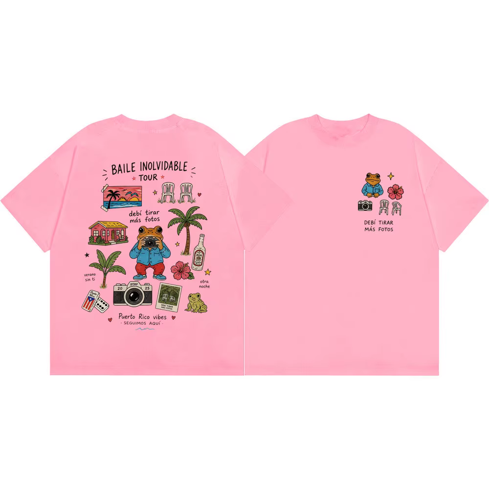 T-shirt Rapper Bad Bunny Debi Tirar Mas Fotos DTMF Album Merch