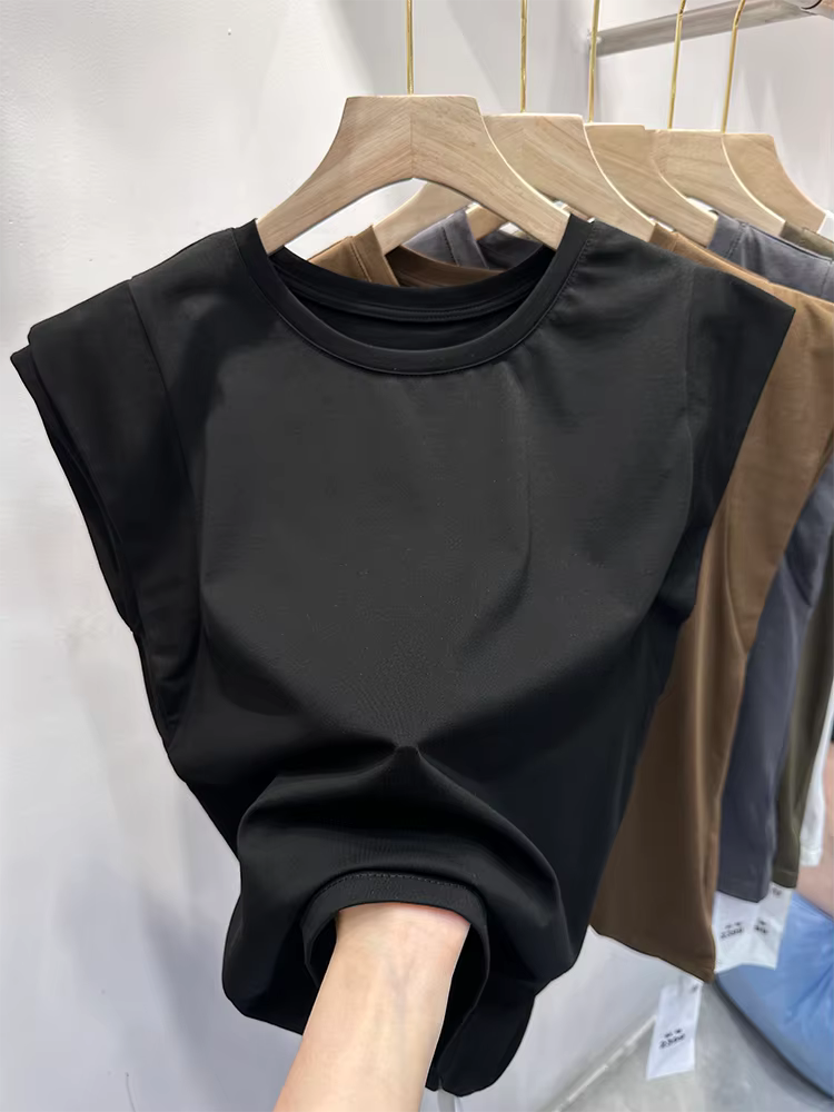 T-shirt à manches volantes pour femmes
