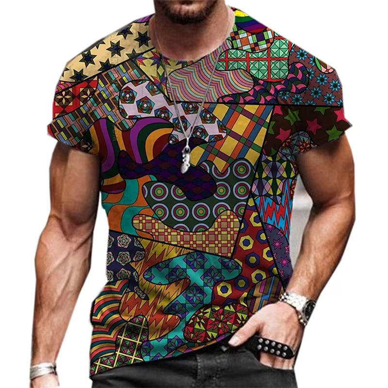 T-shirts graphiques africains Art abstrait coloré impression 3D hommes femme T-shirt vacances Streetwear Harajuku