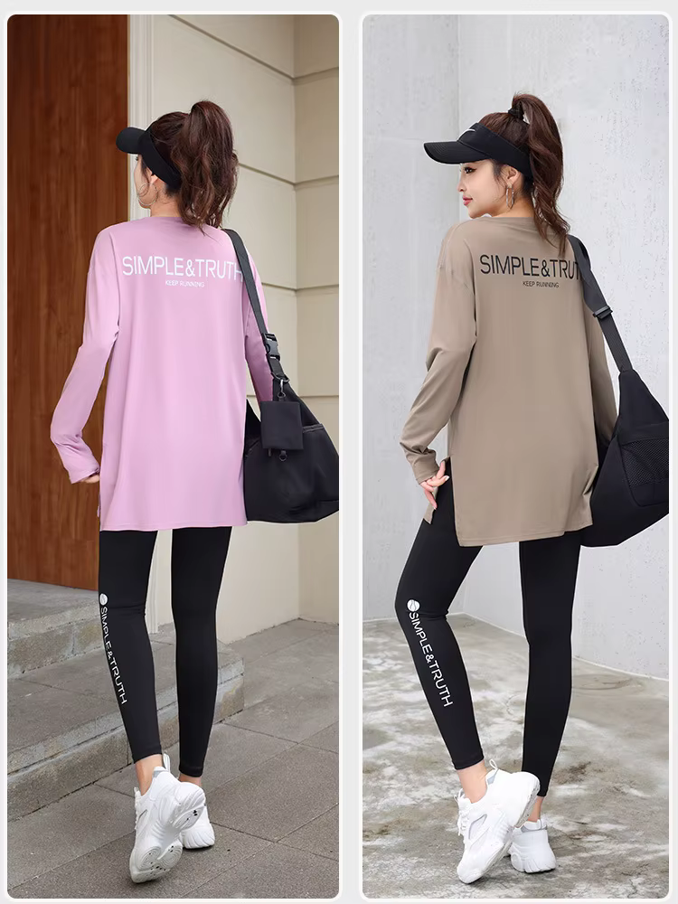 T-shirt ample à manches longues pour femmes