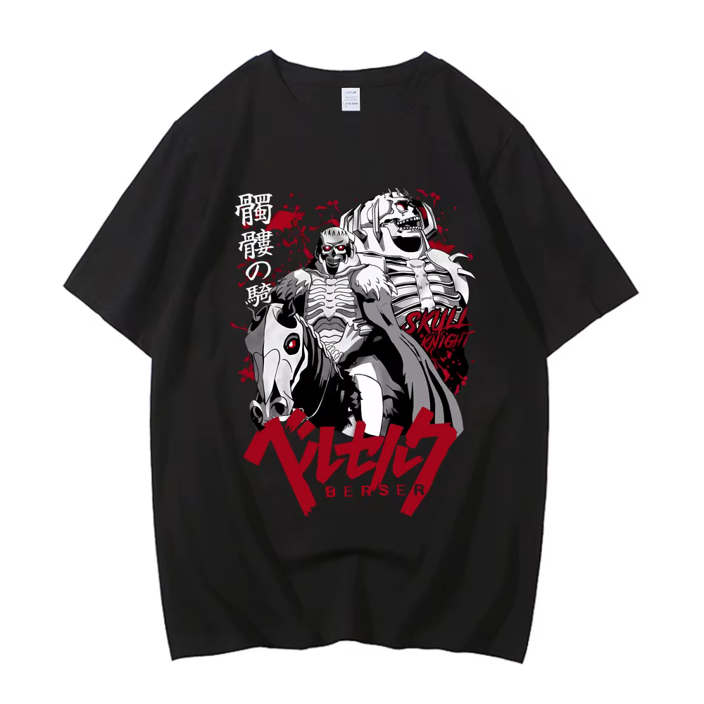 Berserk T-shirt bande Guts Berserker armure horreur Anime coton haute qualité à manches courtes