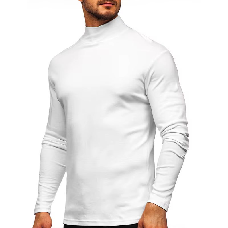 T-shirt à manches longues et col roulé pour homme