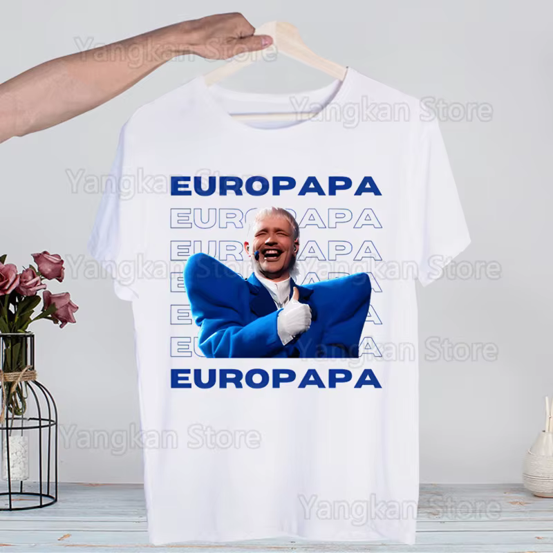 Joost Klein Europapa arrivée impression T-shirt homme