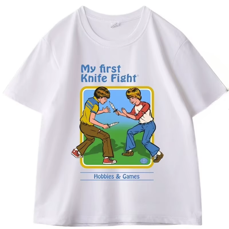 Steven Rhodes My First Knife Fight T-shirts pour hommes et femmes