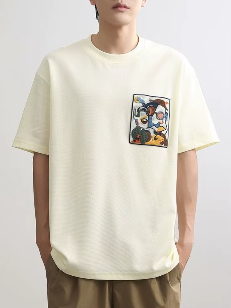 T-shirt col rond pour hommes