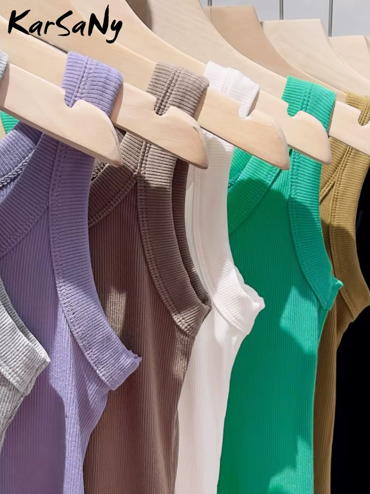 KarSaNy – débardeur d'été pour femme blanc
