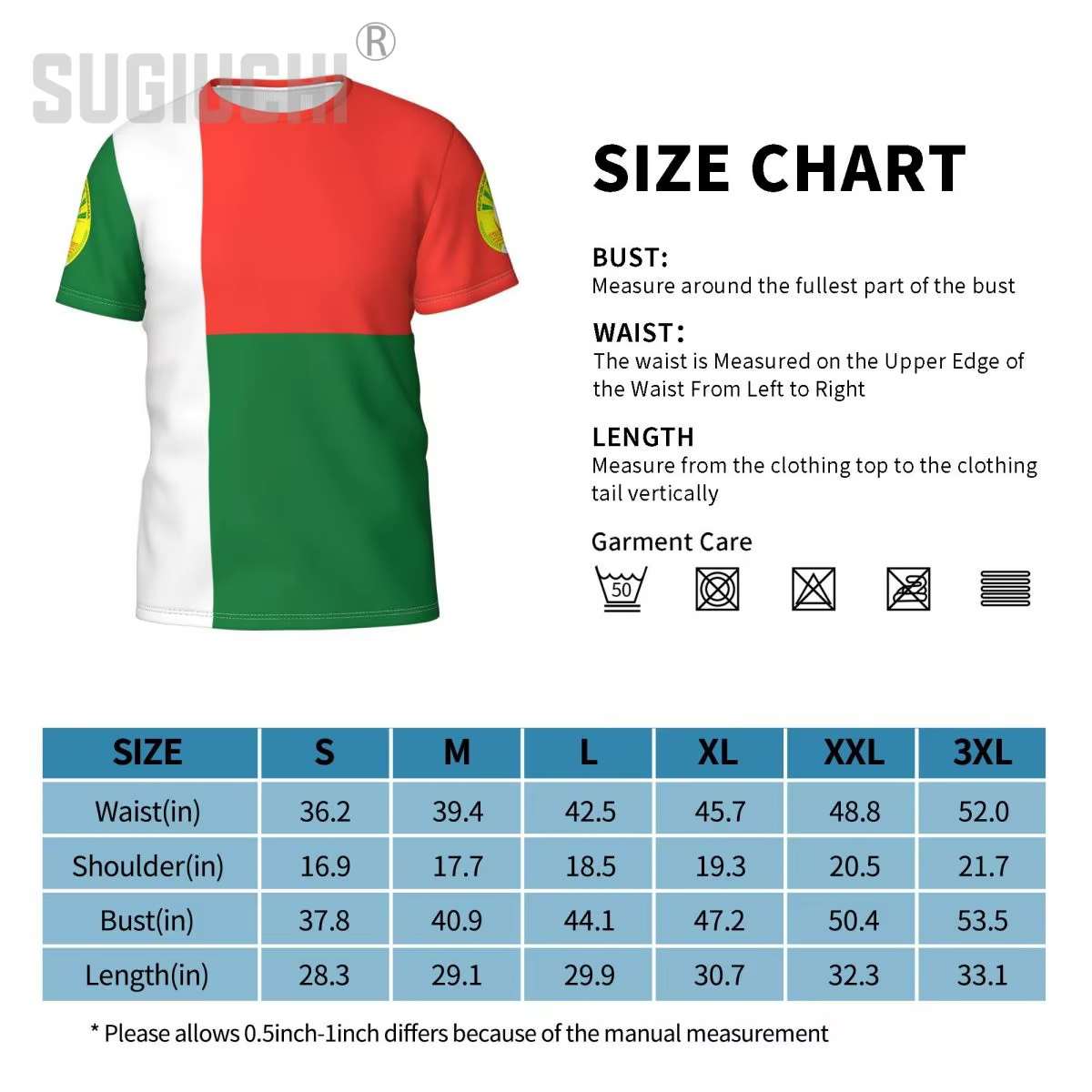 Nom personnalisé numéro drapeau de Madagascar emblème 3D T-shirts pour hommes femmes