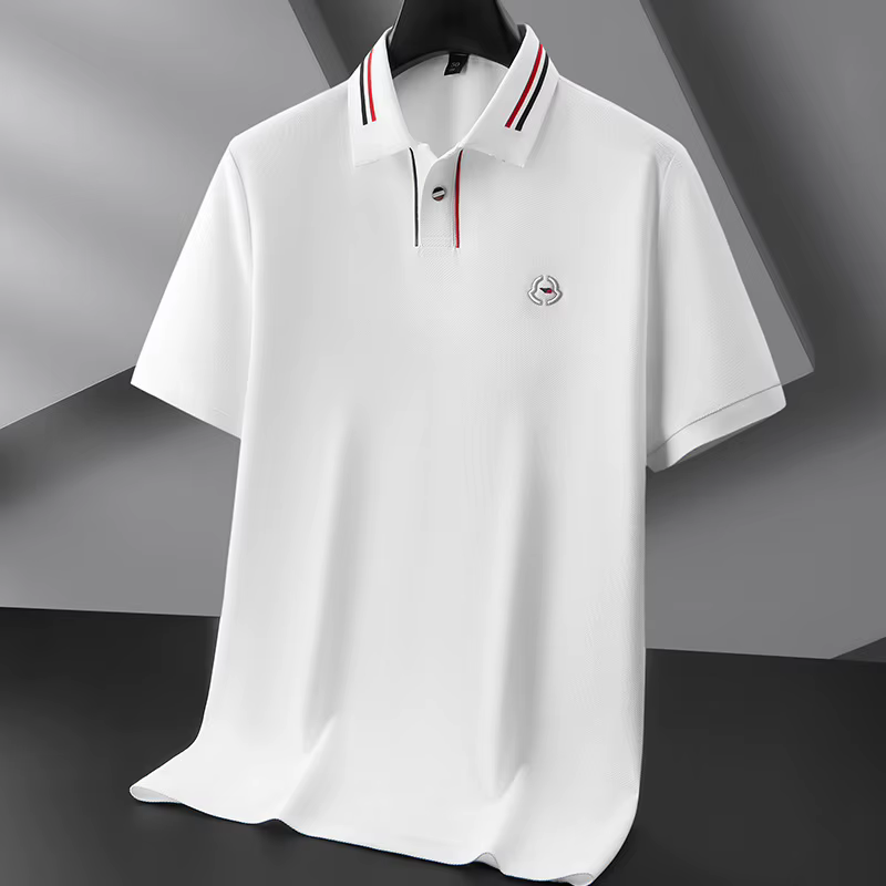 Minglu 100% coton été hommes polos de luxe à manches courtes couleur unie broderie décontracté homme t-shirts grande taille 6XL 7XL