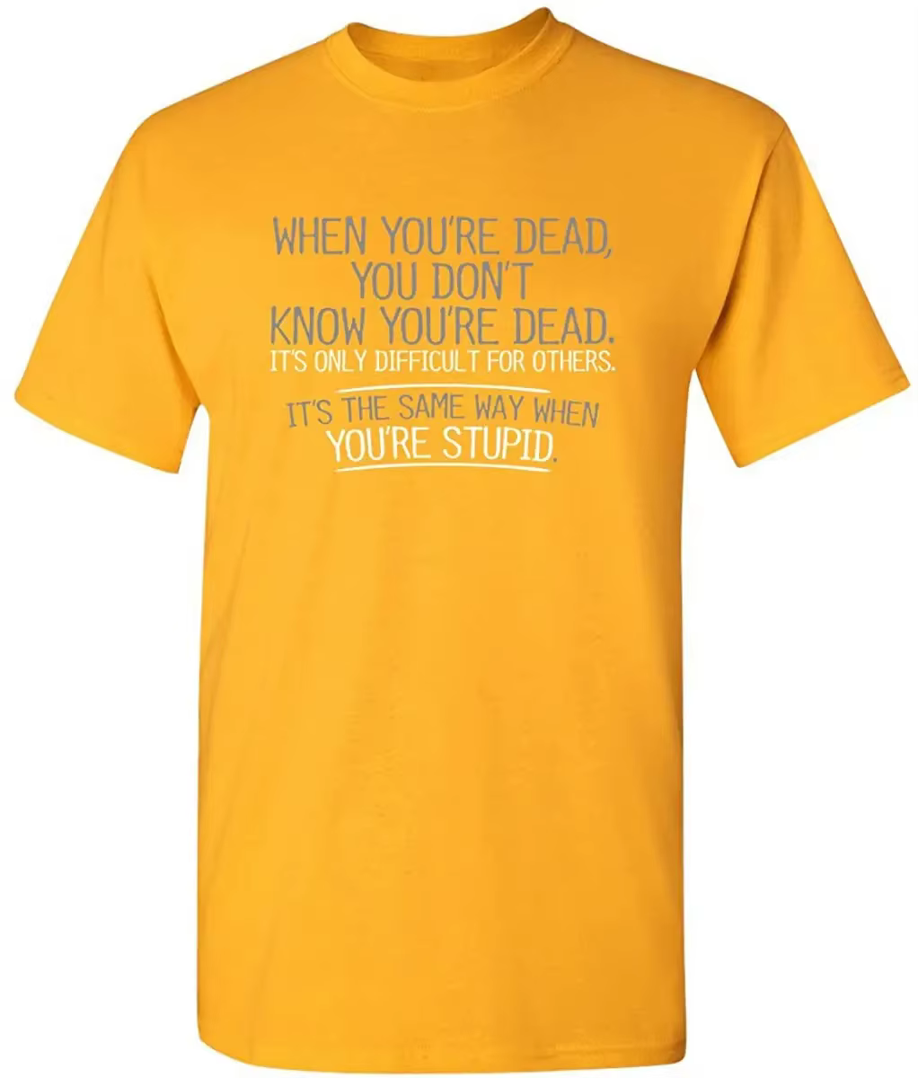 T-shirt imprimé humoristique pour homme