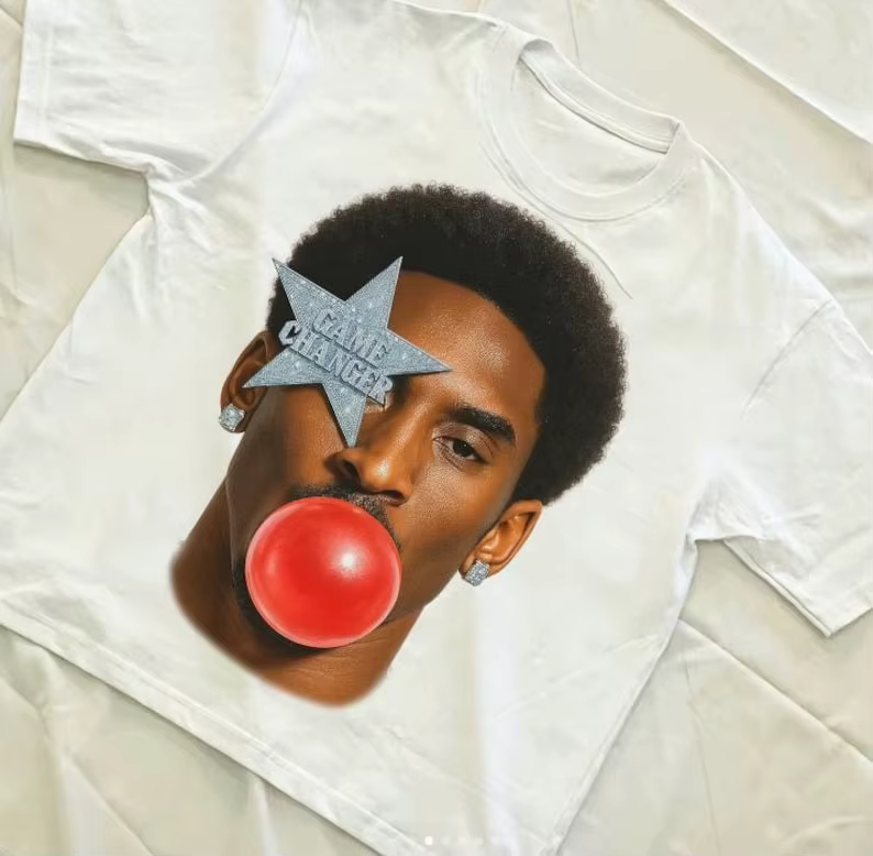 Bryant Bubble Gum Pop Vintage manches courtes T-shirt été hommes femmes Streetwear Y2K mode Harajuku basket-ball