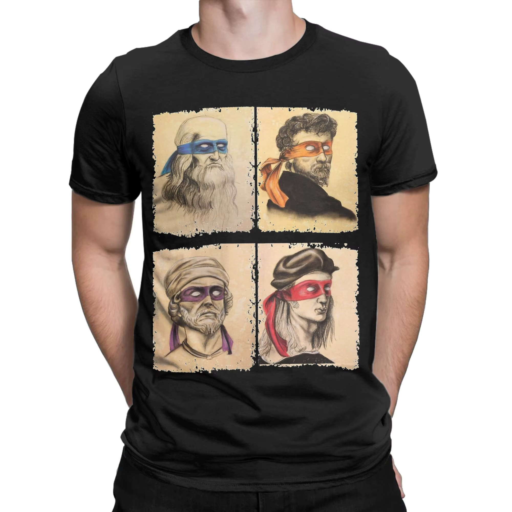Science tortues T-Shirt hommes pur coton amusant