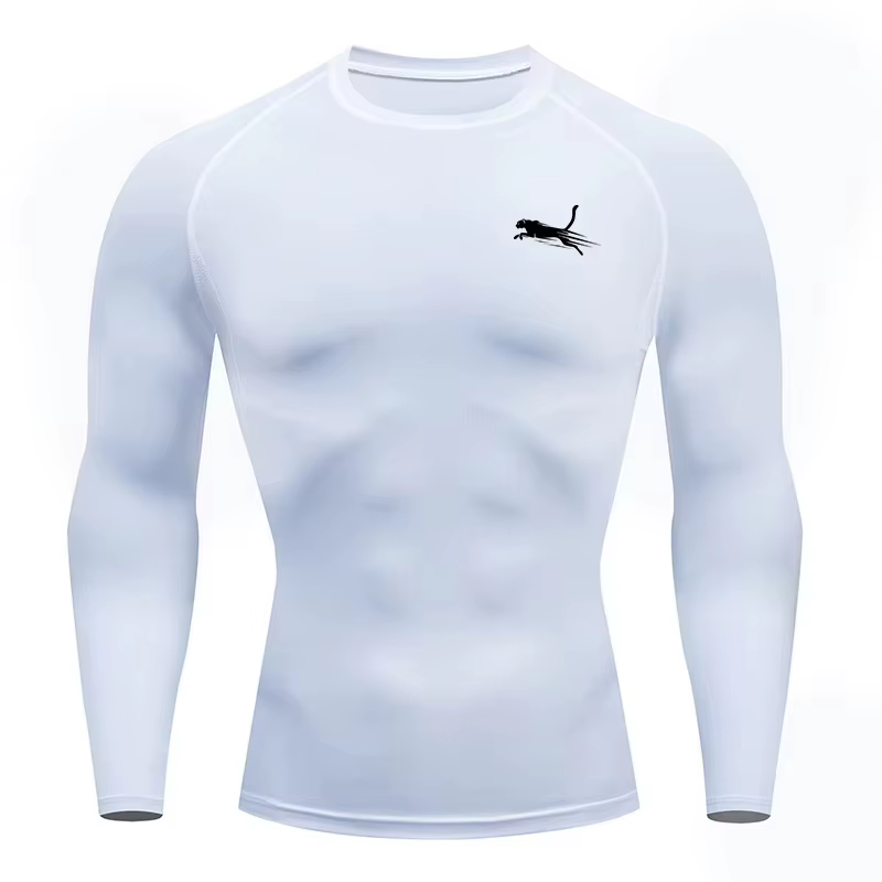 T-shirt de fitness à manches longues pour homme