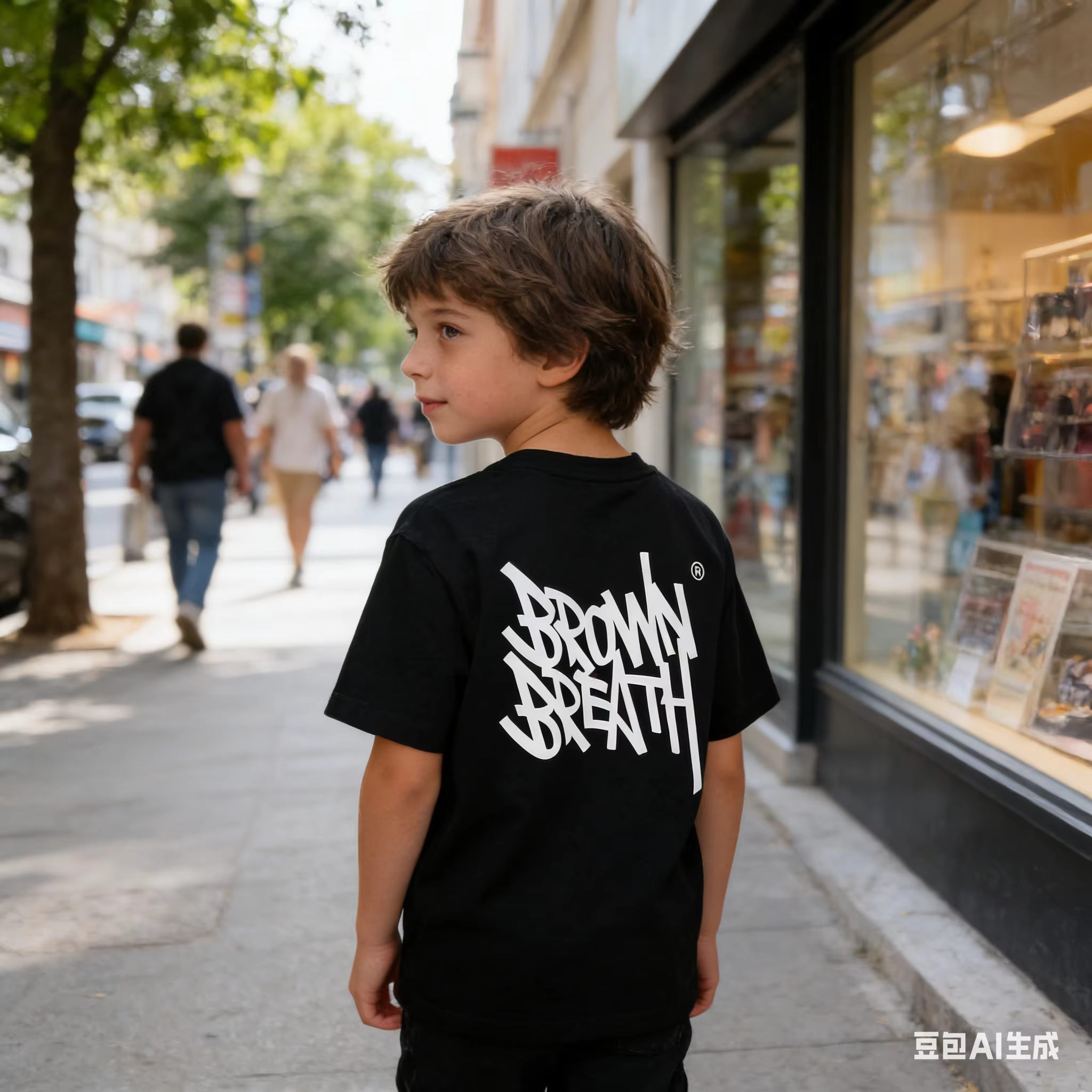 T-shirt pour homme, plusieurs tailles, imprimé HD, motif graffiti marron, coton, streetwear, mode décontractée, col rond, cadeau
