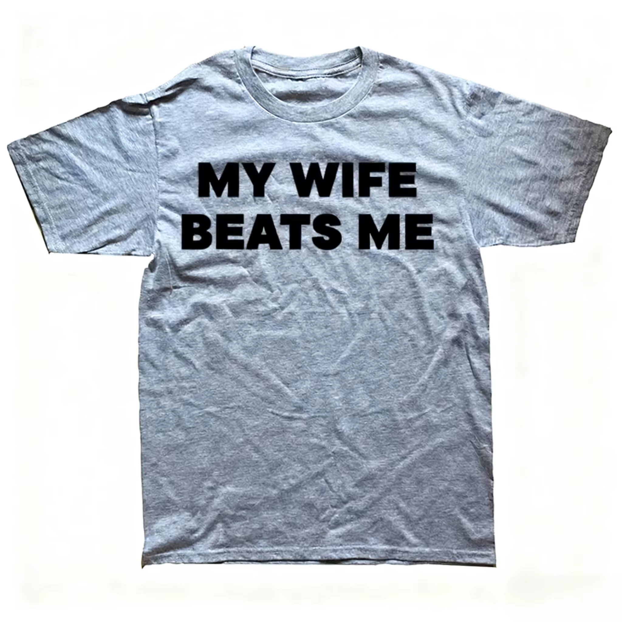 T-shirts graphiques drôles MY WIFE BEATS ME pour hommes et femmes