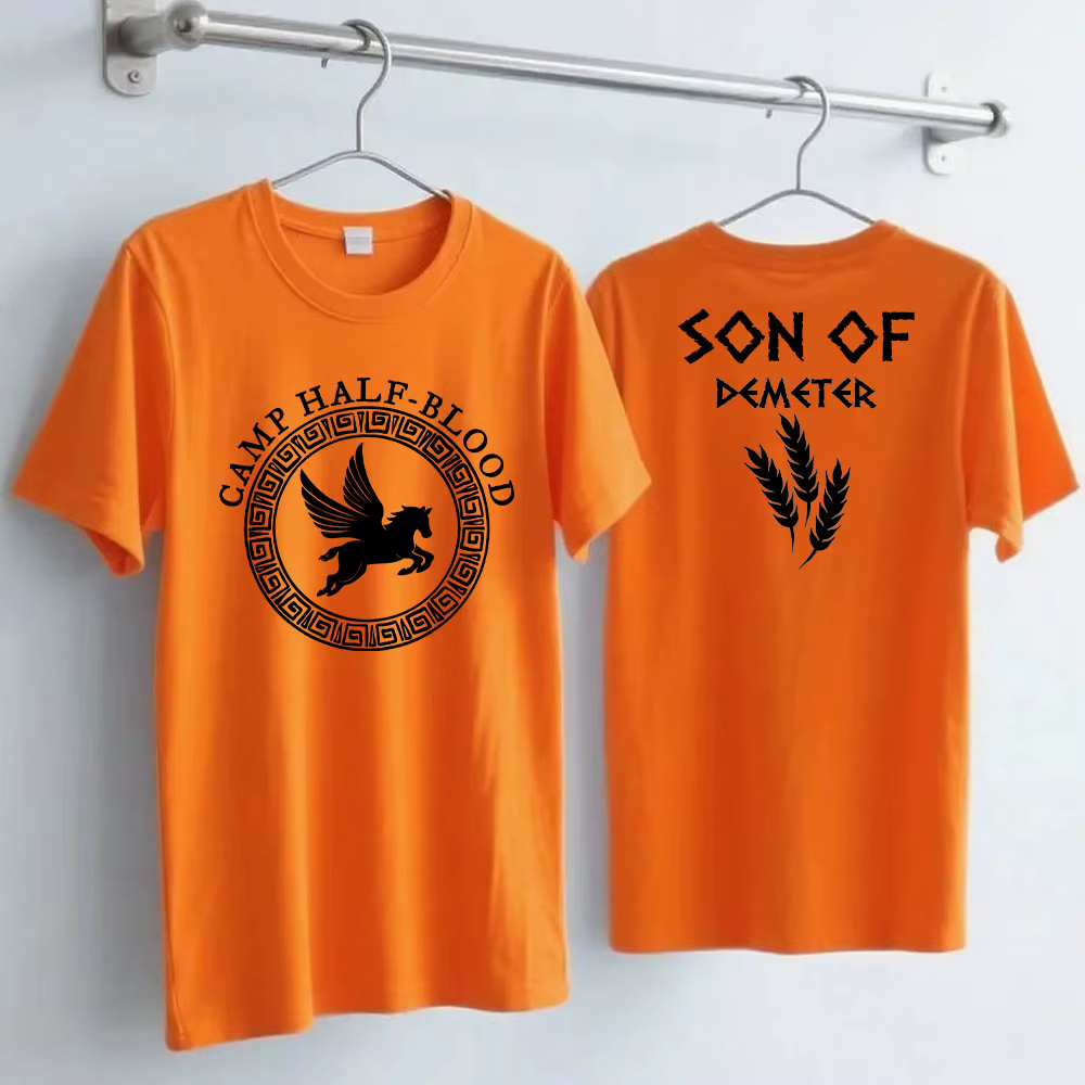 Camp demi-sang hommes femmes T-shirt Long île perce Jack fils Orange