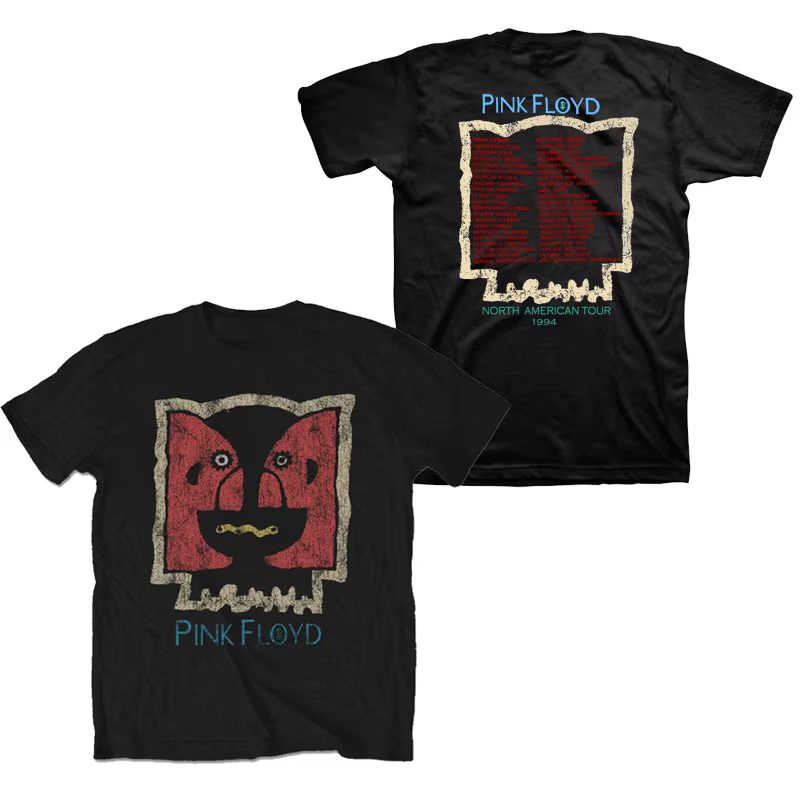 T-Shirt décontracté jaune Pink Floyd Band