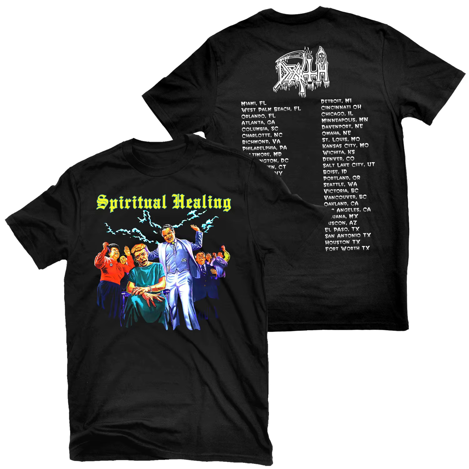 T-shirt décontracté d'été style groupe de rock heavy metal Death Scream Bloody Gore