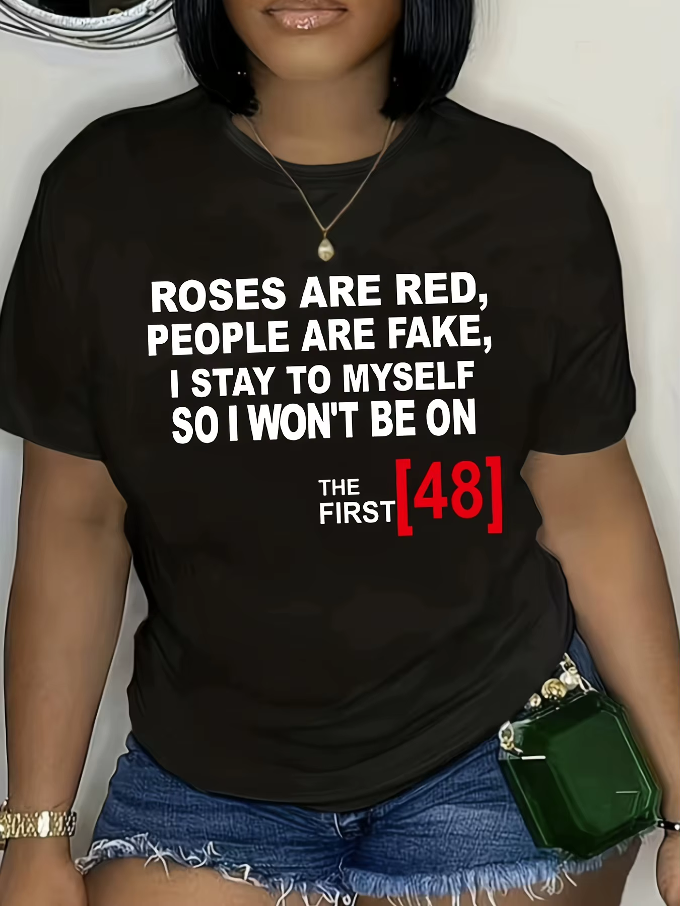 T-shirt pour femme Roses Are Red The First 48 - Motif humoristique True Crime