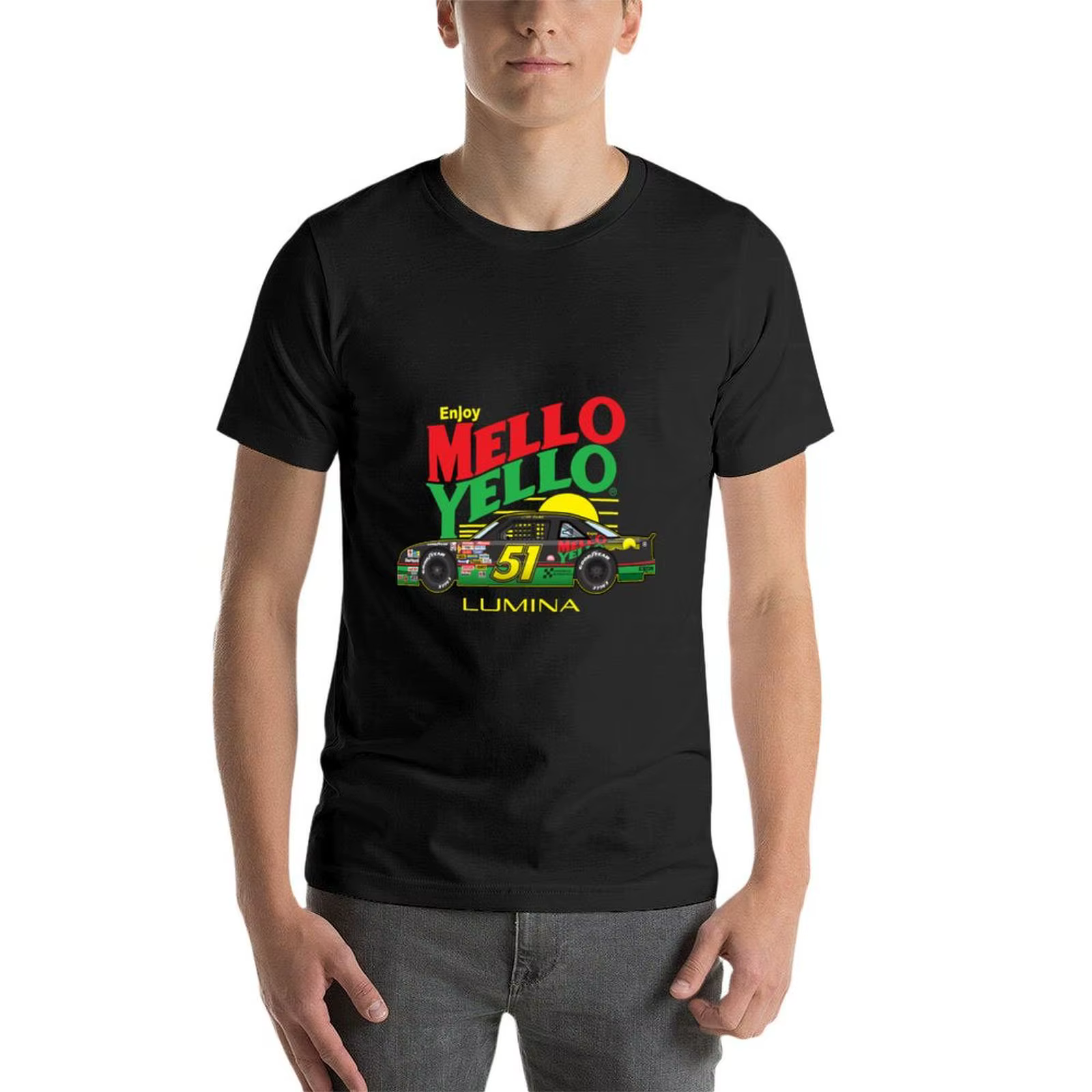 51 Mello Yello Cole Trickle Days of Thunder Illustration T-Shirt haut d'été chemises t-shirts graphiques plaine noir