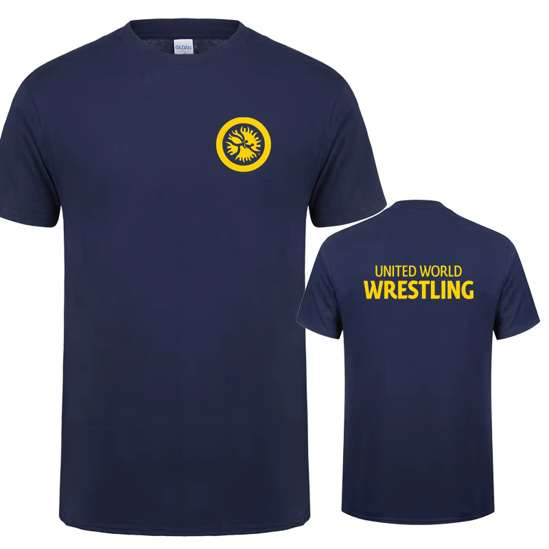 United World Wrestling UWW hommes T-shirt drôle Cool été nouveau coton à manches courtes t-shirts col rond