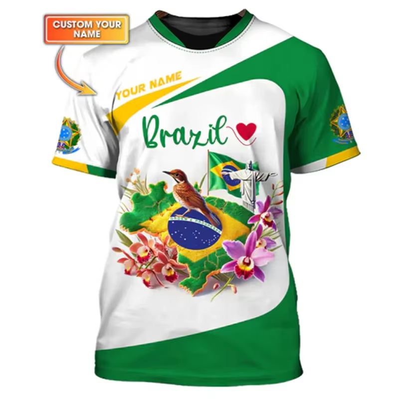 T-shirt imprimé en 3D pour hommes et femmes