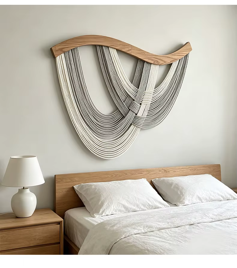 Décoration murale en macramé