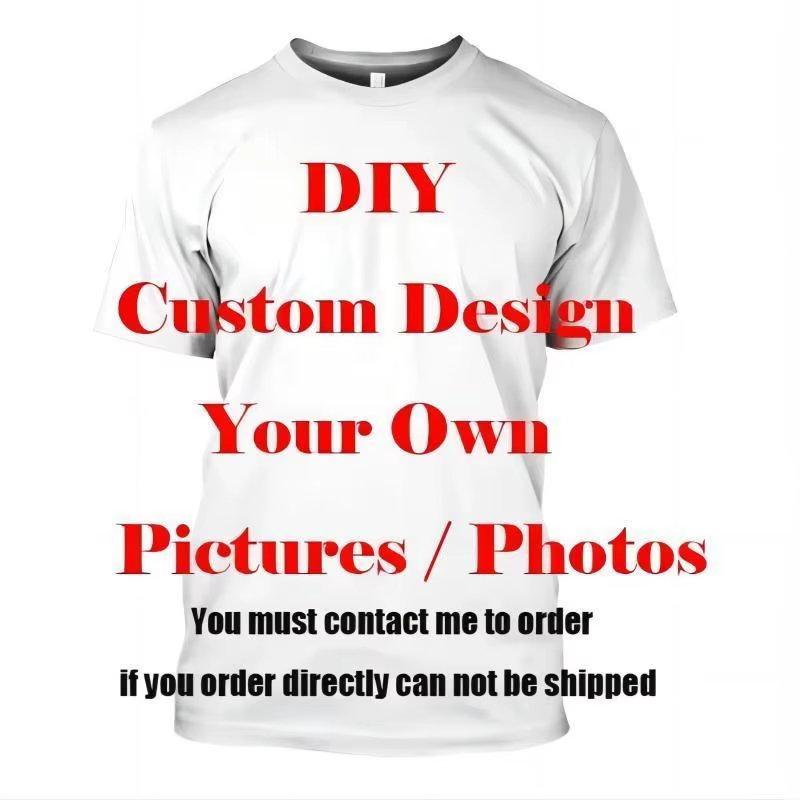 T-shirt imprimé 3D personnalisé pour hommes