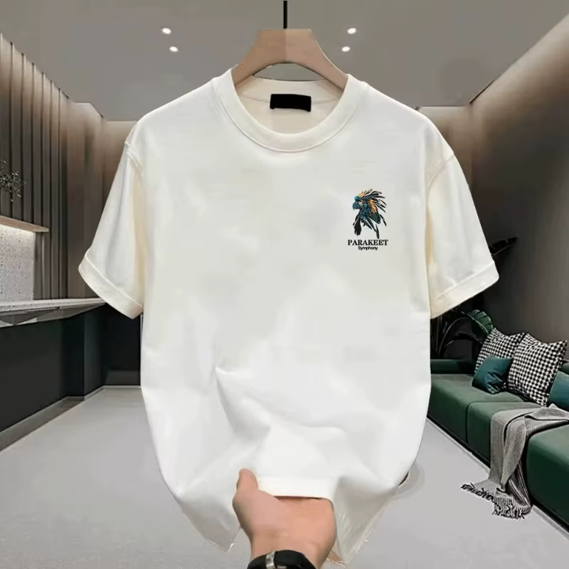 T-shirts en coton ajustés noirs pour hommes