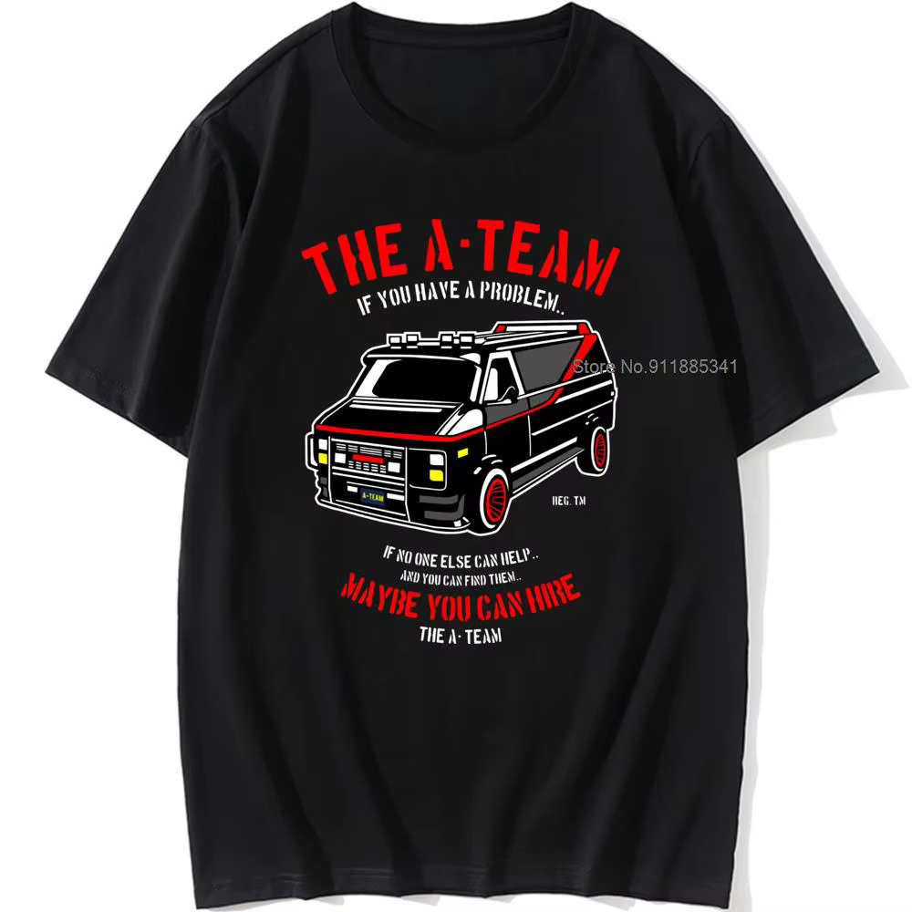 LE nouveau T-SHIRT A-TEAM hommes Van drôle 80's programme TV émission coton Mr-T unisexe surdimensionné 100% haut
