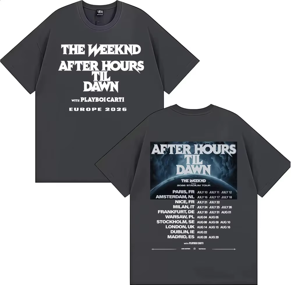 T-shirt The Weeknd After Hours Til Dawn Europe 2026 Stadium Tour