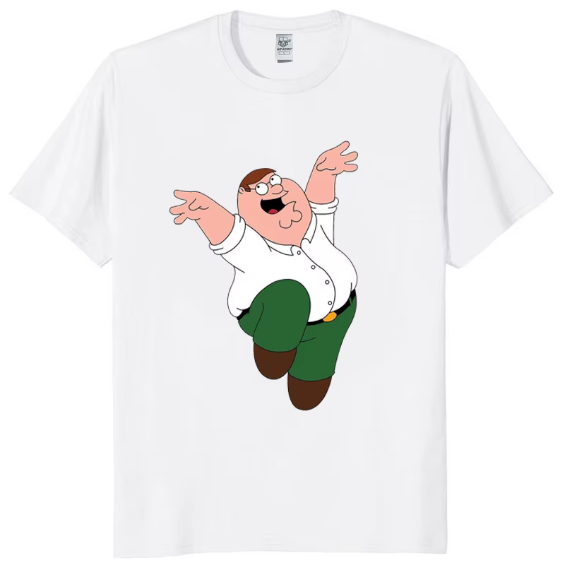 Family Guy Peter Griffin T-Shirt unisexe pour hommes femmes-t-shirt en coton graphique dessin animé Streetwear col rond manches courtes comédie