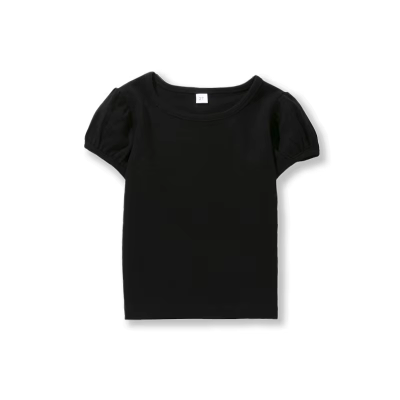 Filles 100% coton à manches courtes été bouffée t-shirts pour l'école et le jeu enfant en bas âge adolescents