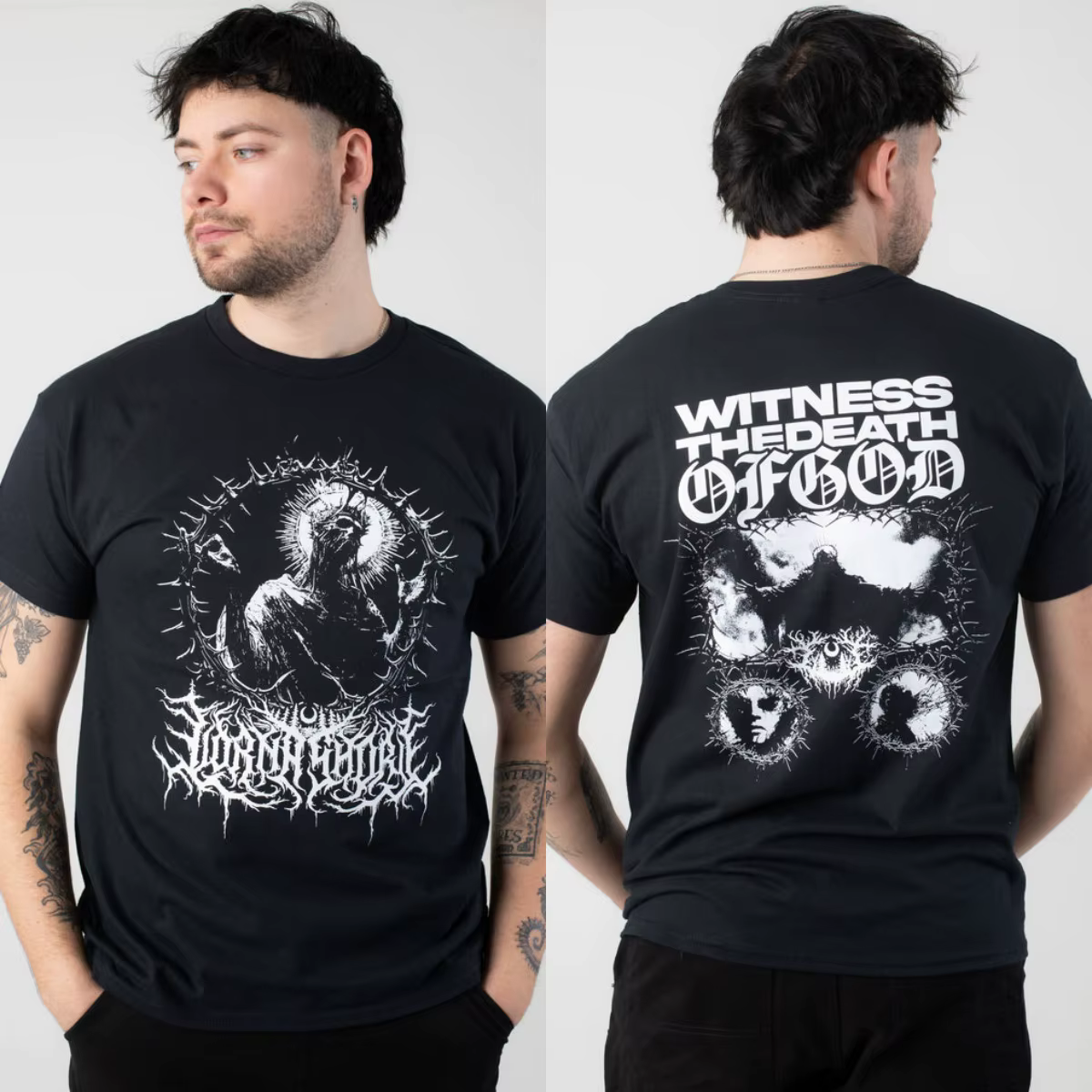 T-shirt en coton graphique rétro Lorna Shore