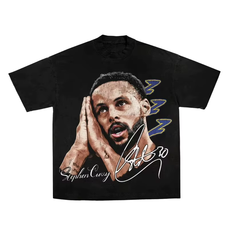 T-shirt en coton à motif Superstar du basket-ball Curry