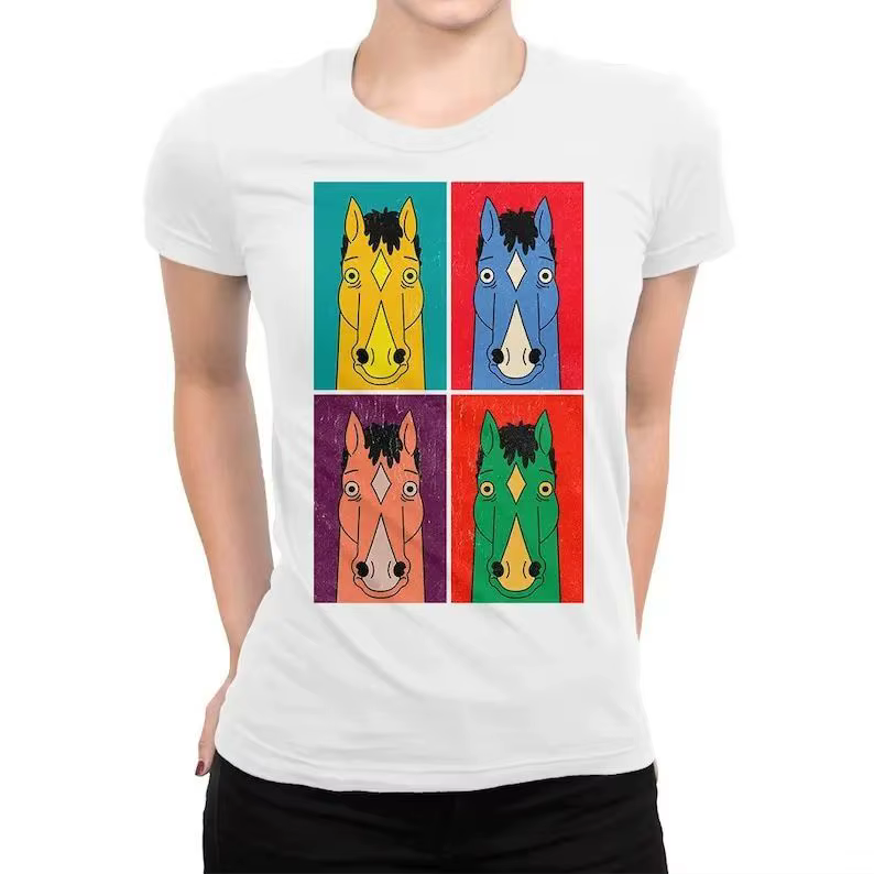 T-shirt vintage BoJack Horseman Pop Art pour hommes et femmes
