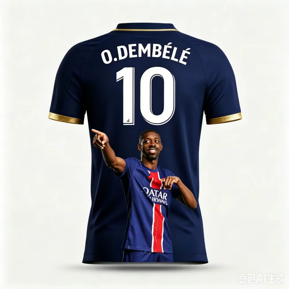 T-shirt de football imprimé en 3D style Dembélé pour la famille