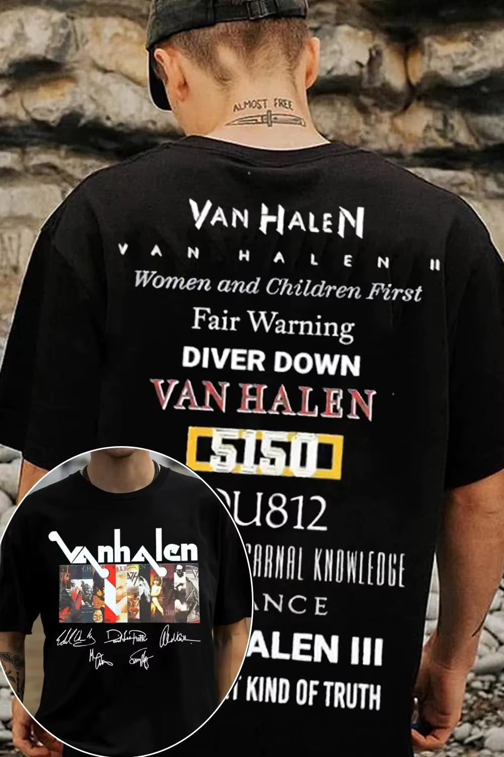 T-shirt unisexe Van Halen 2026 pour homme et femme