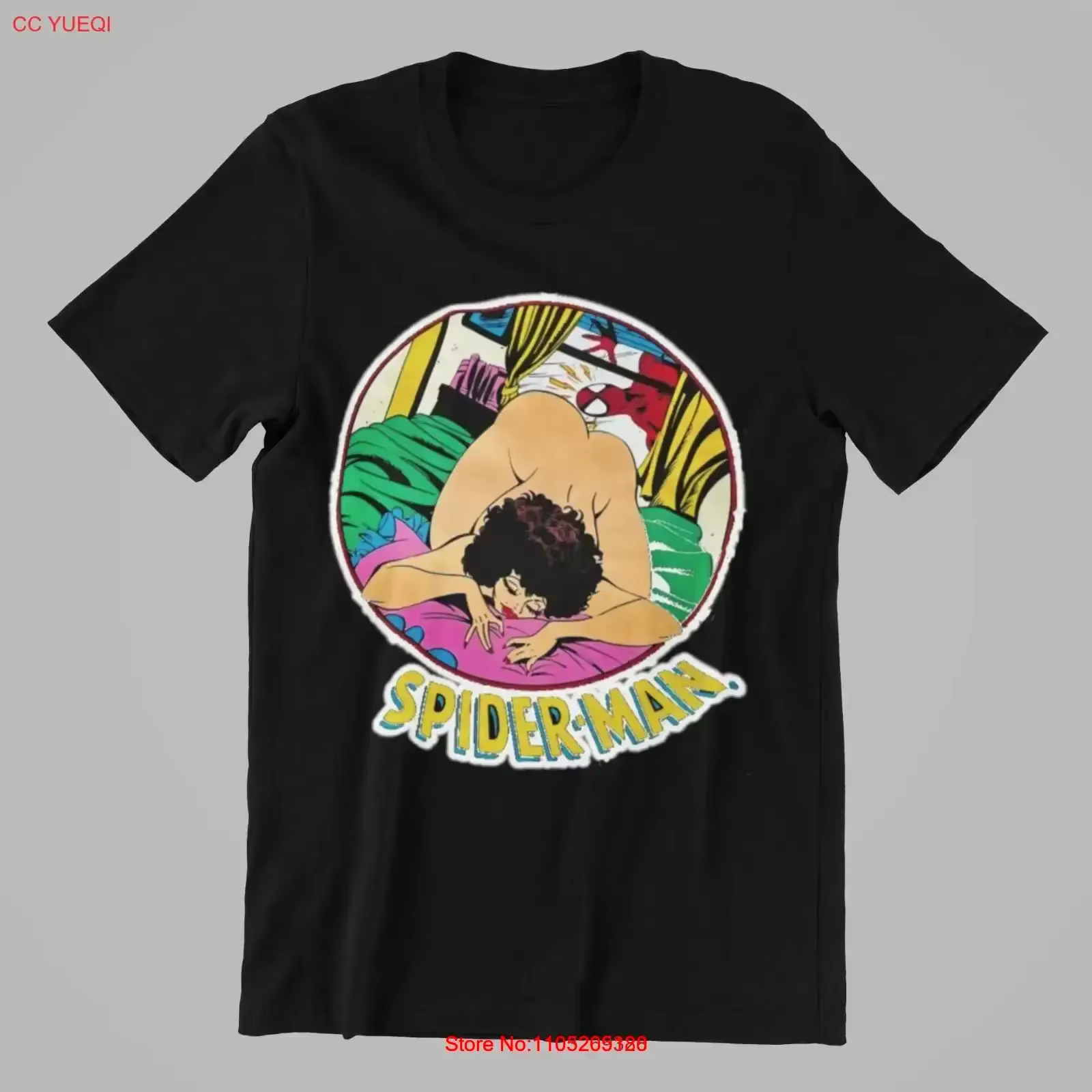 Pervy Peter Parker t-shirt Uni Sex tailles S XL vintage lavé haut élégant pour un usage quotidien vêtements de créateurs vintage polyvalent
