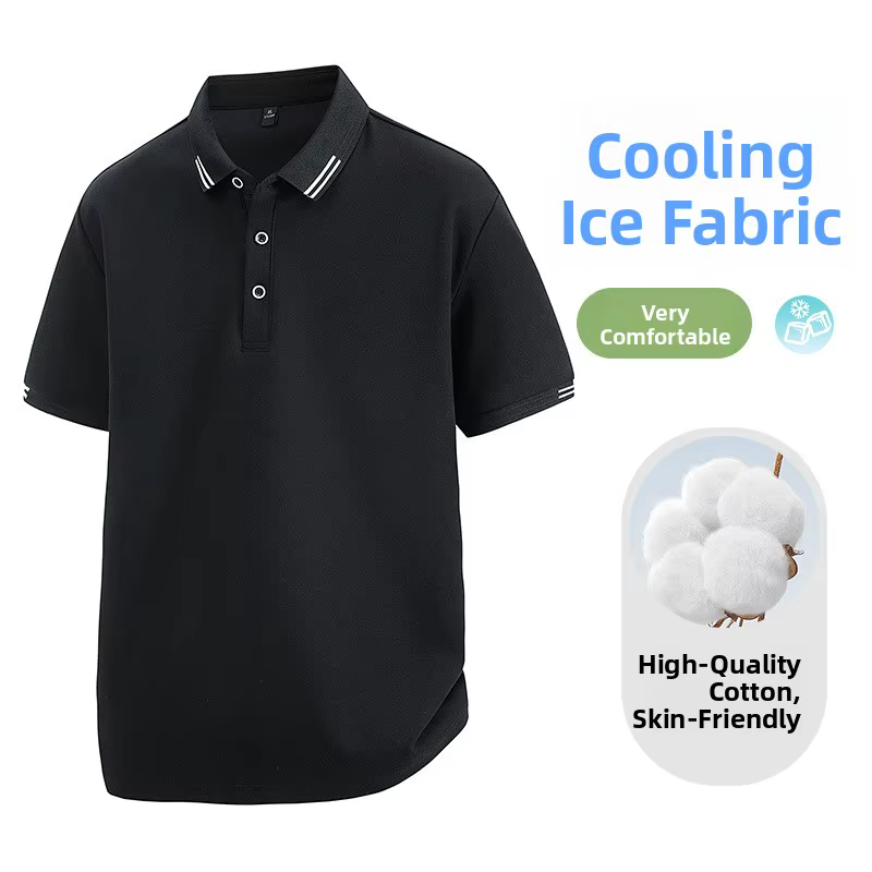 Polo d'affaires à manches courtes pour hommes 95 coton demi