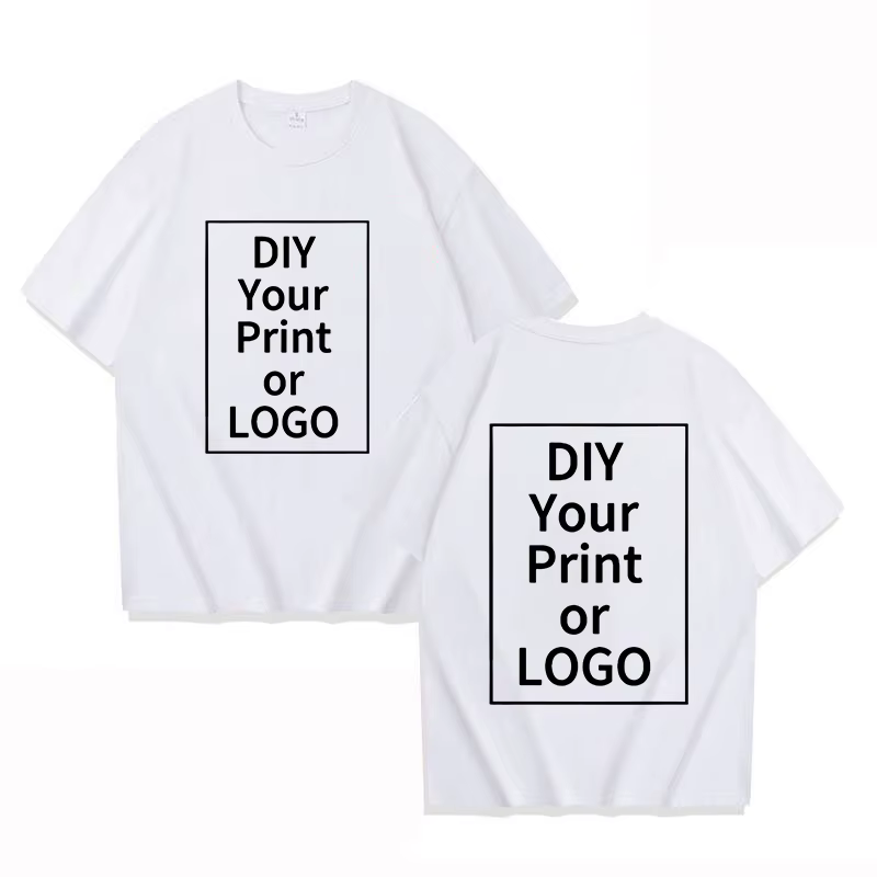Nouveau t-shirt personnalisé concevoir votre propre texte de Photo traitement d'image professionnel à manches courtes hommes femmes t-shirts personnalisés cadeaux