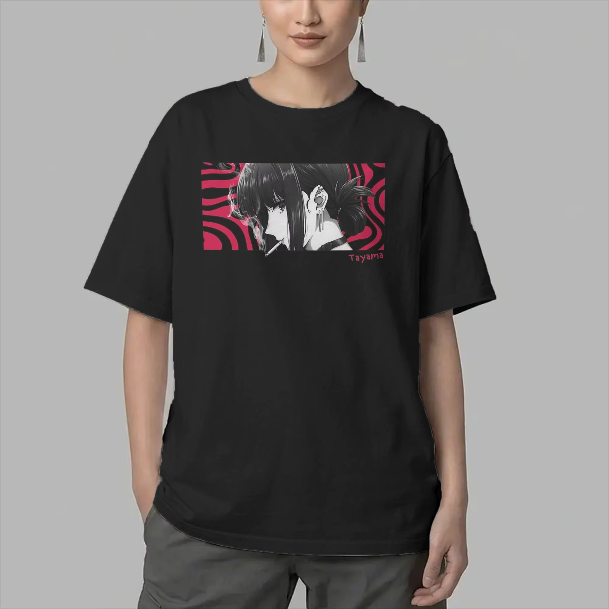 T-shirt Tayama Smoking Behind the Supermarket with You pour hommes