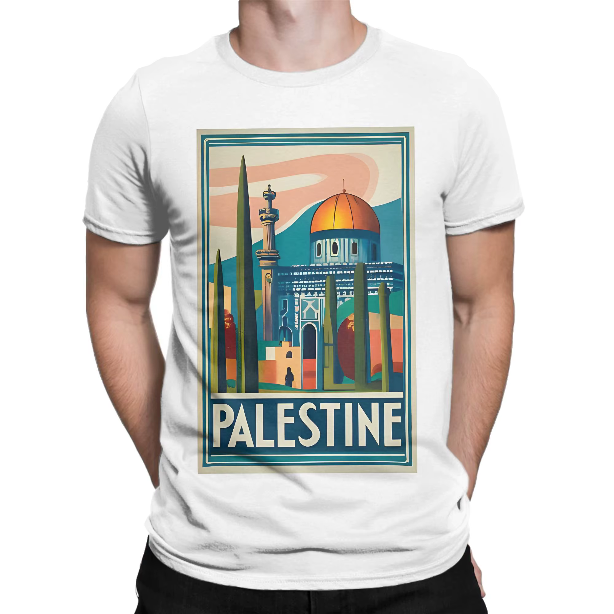 Couple T-Shirt Vintage Palestine Jérusalem Paix T-Shirts loisirs été