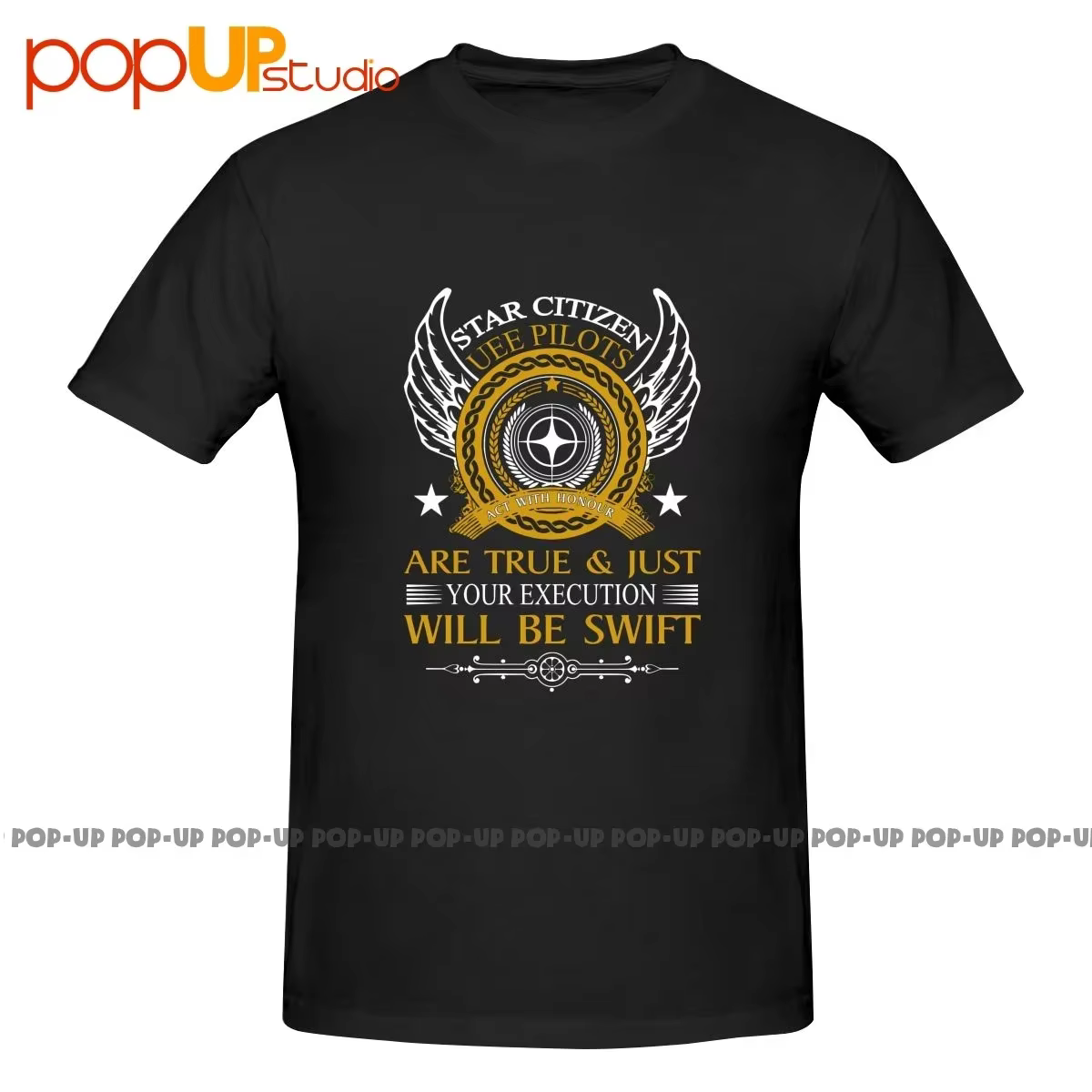 Star Citizen Uee Pilot Creed Shirt T-shirt Tee Top Print Hipster Meilleure qualité