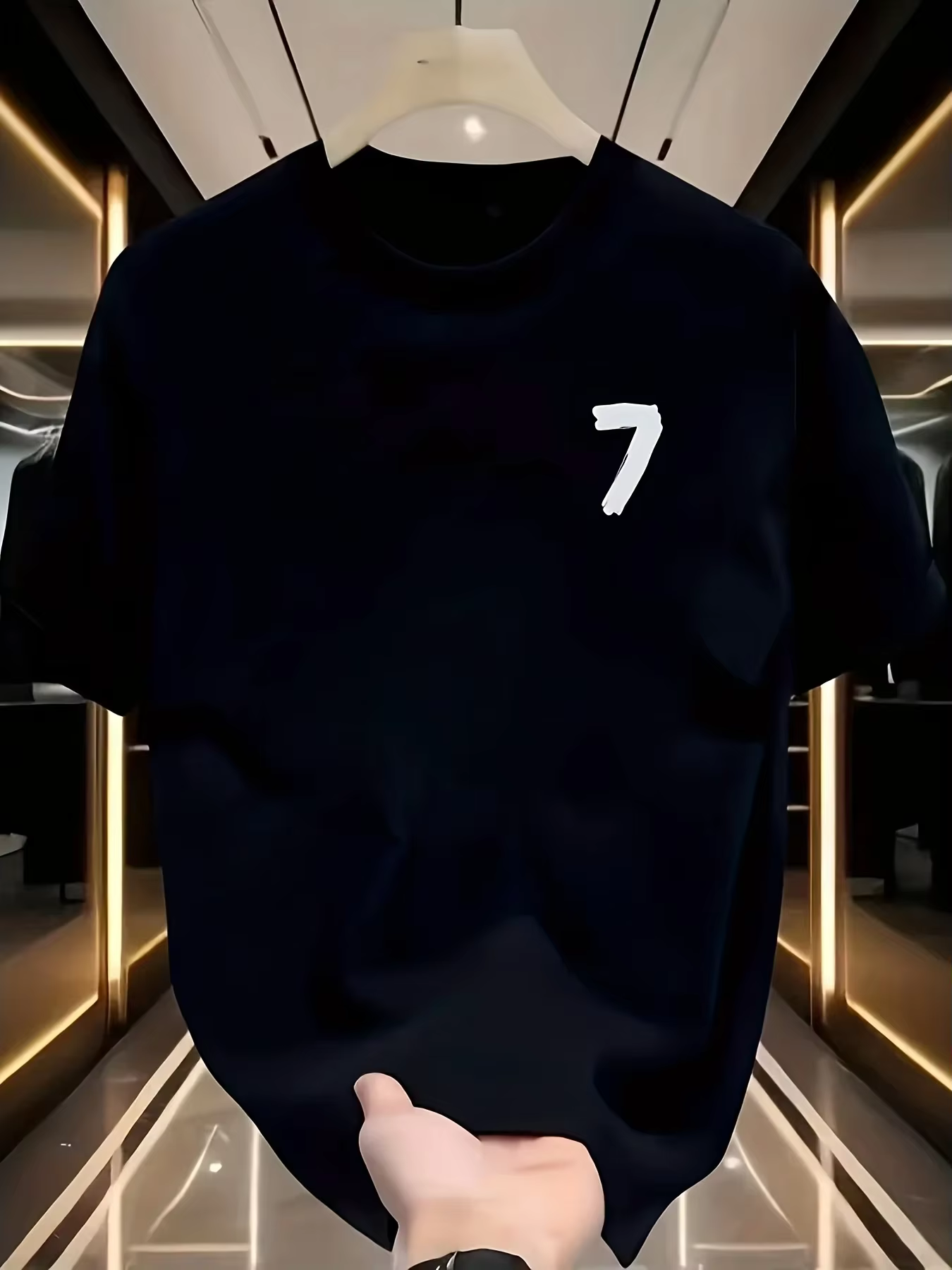 T-shirt à manches courtes et col rond pour hommes