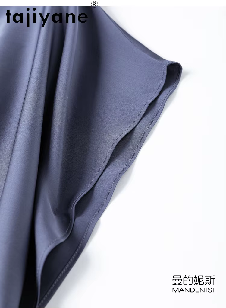 TAJIYANE 93% soie de mûrier t-shirts pour femme décontracté manches chauve-souris T-shirt 19 Mommes hauts d'été 2025 dames vêtements Футlıkkus