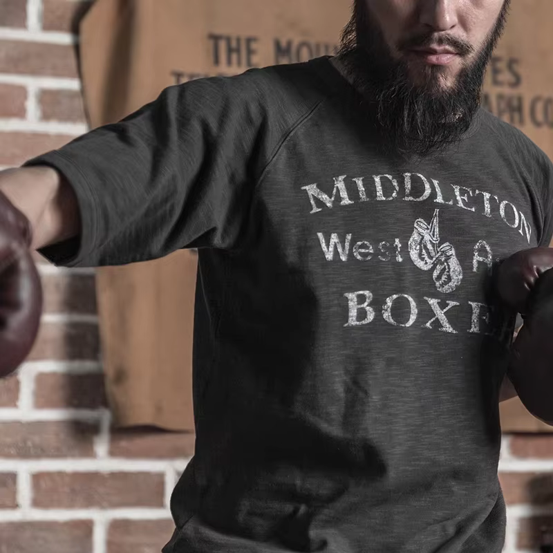Bronson Raglan-Boxer à manches courtes pour homme